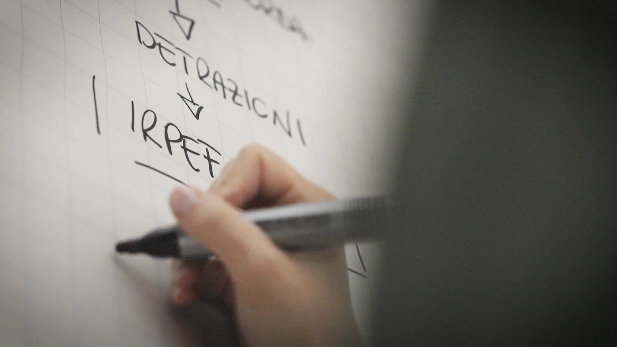 Annotazione schematica su lavagna verticale per immagine blog di bgf group società di hr advisor a noale venezia - BGF Group